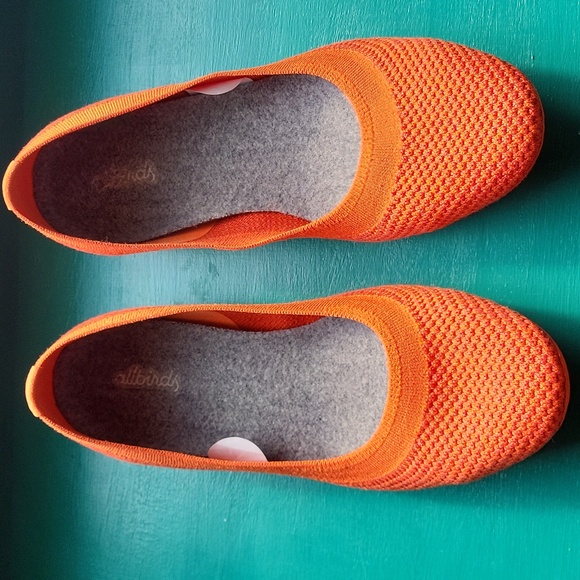 allbirds Shoes - Allbirds Tree Breezers Knit Ballet Flats - Orange -9